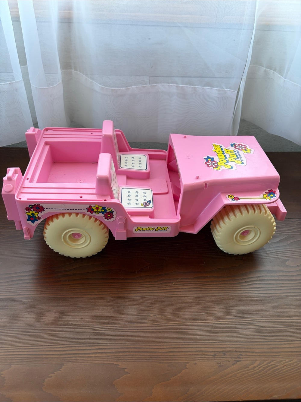 vintage Empire "Powder Puff" Pink Jeep from the 1970s